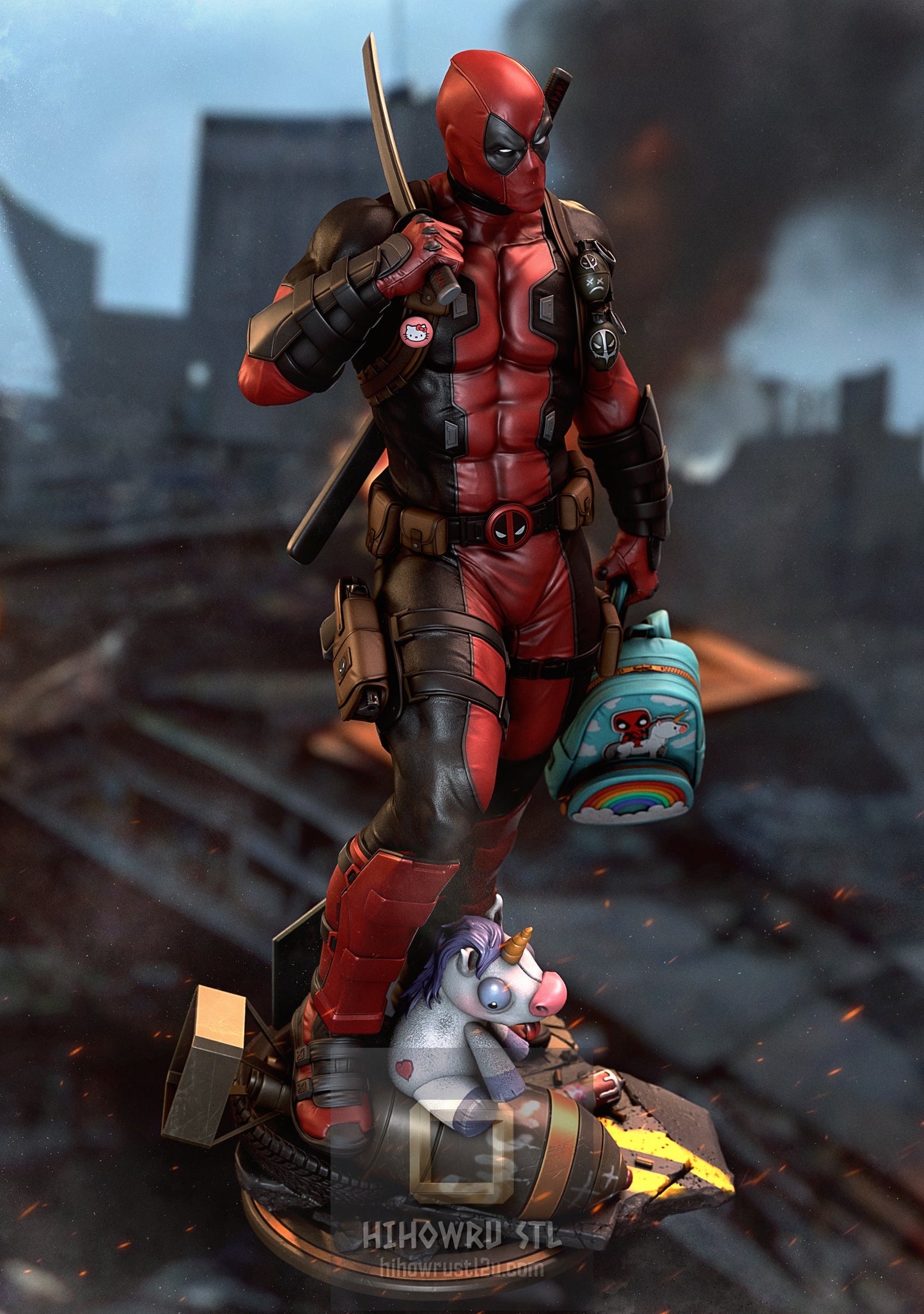 5453 Deadpool - Marvel Comics - STL 3D Print Files
