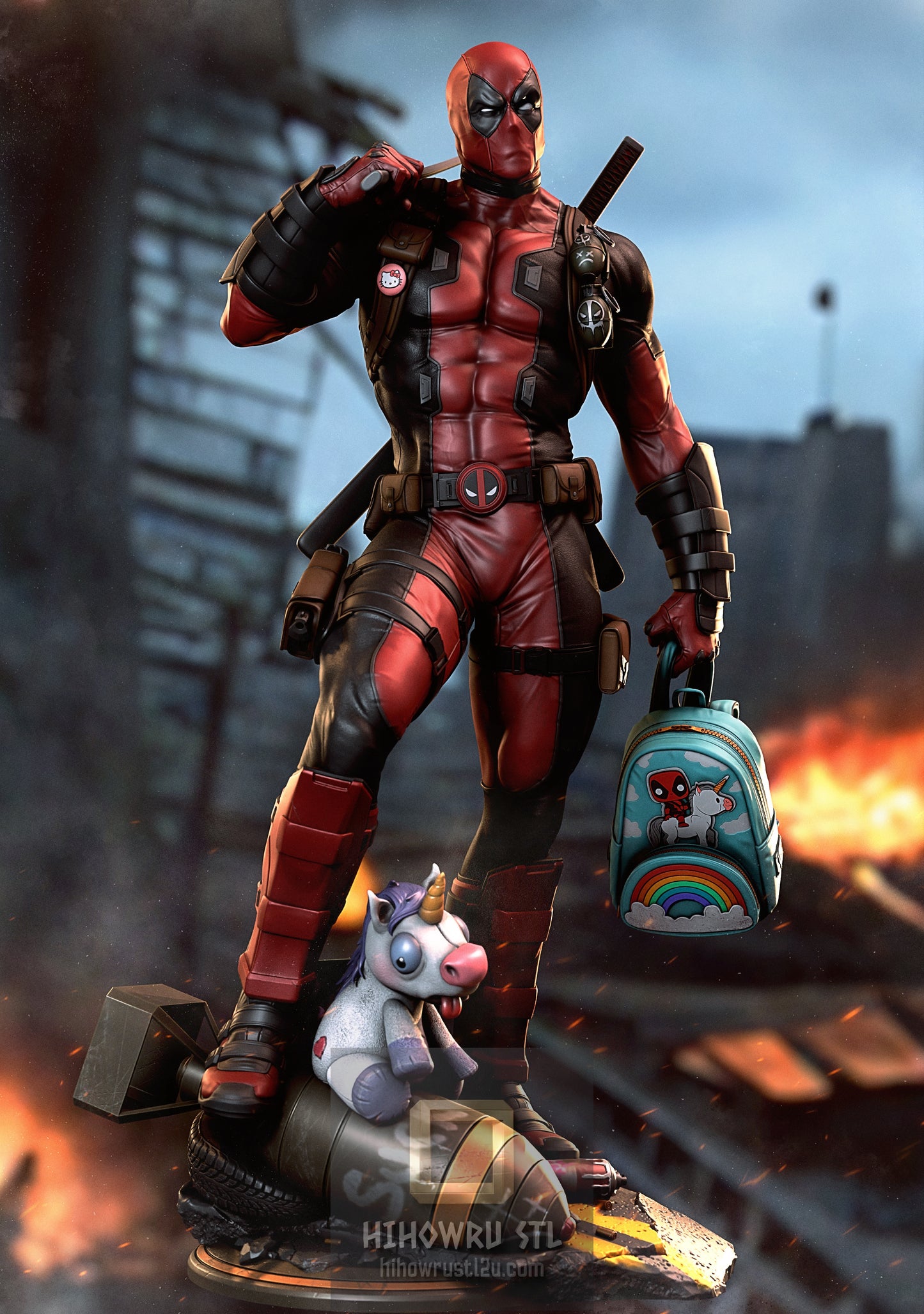 5453 Deadpool - Marvel Comics - STL 3D Print Files