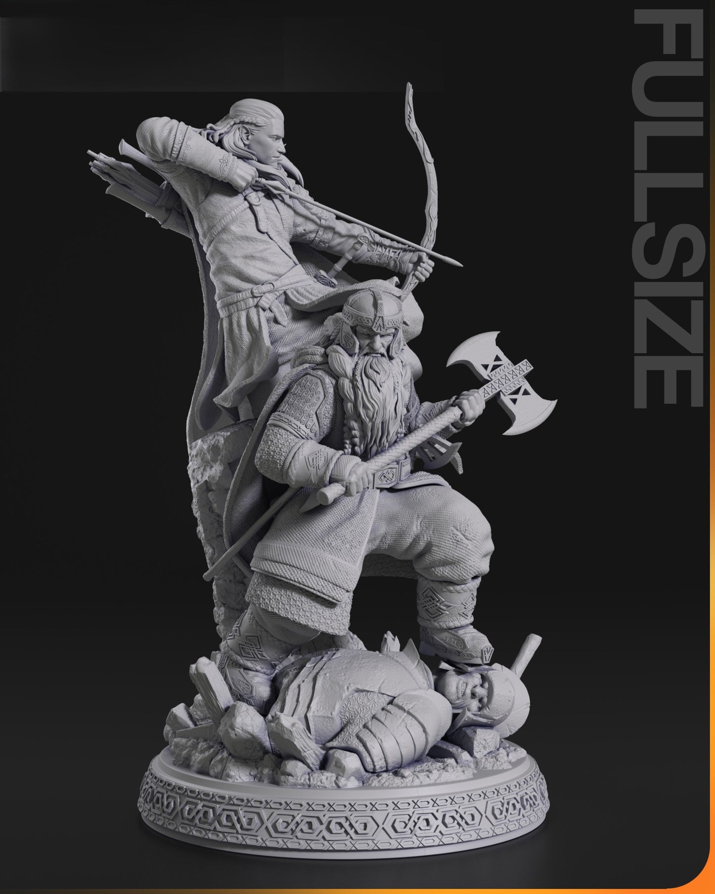 2177 Gimli and Legolas - Lord of the Rings - STL 3D Print Files