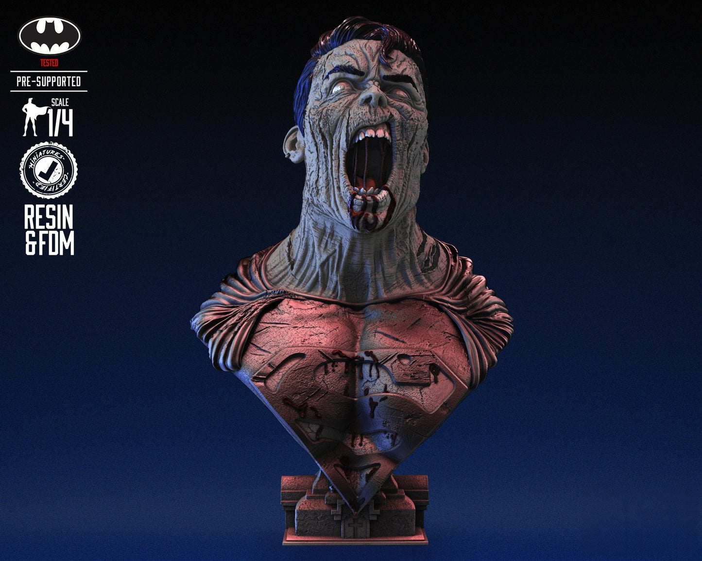 DC Zombies Bust - DC Comics - STL 3D Print Files