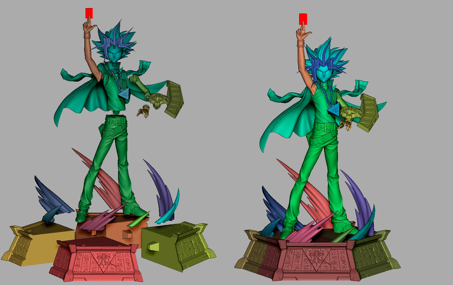 1738 Yami Yugi - Yu-Gi-Oh! - STL 3D Print Files