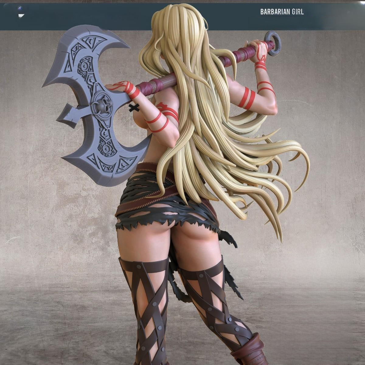 Barbarian Waifu NSFW - STL 3D Print Files