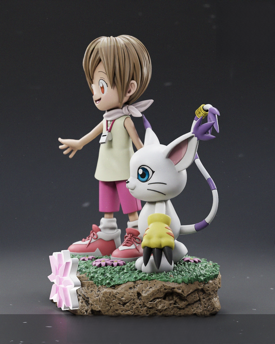 Kari and Tailmon - Digimon - STL 3D Print Files