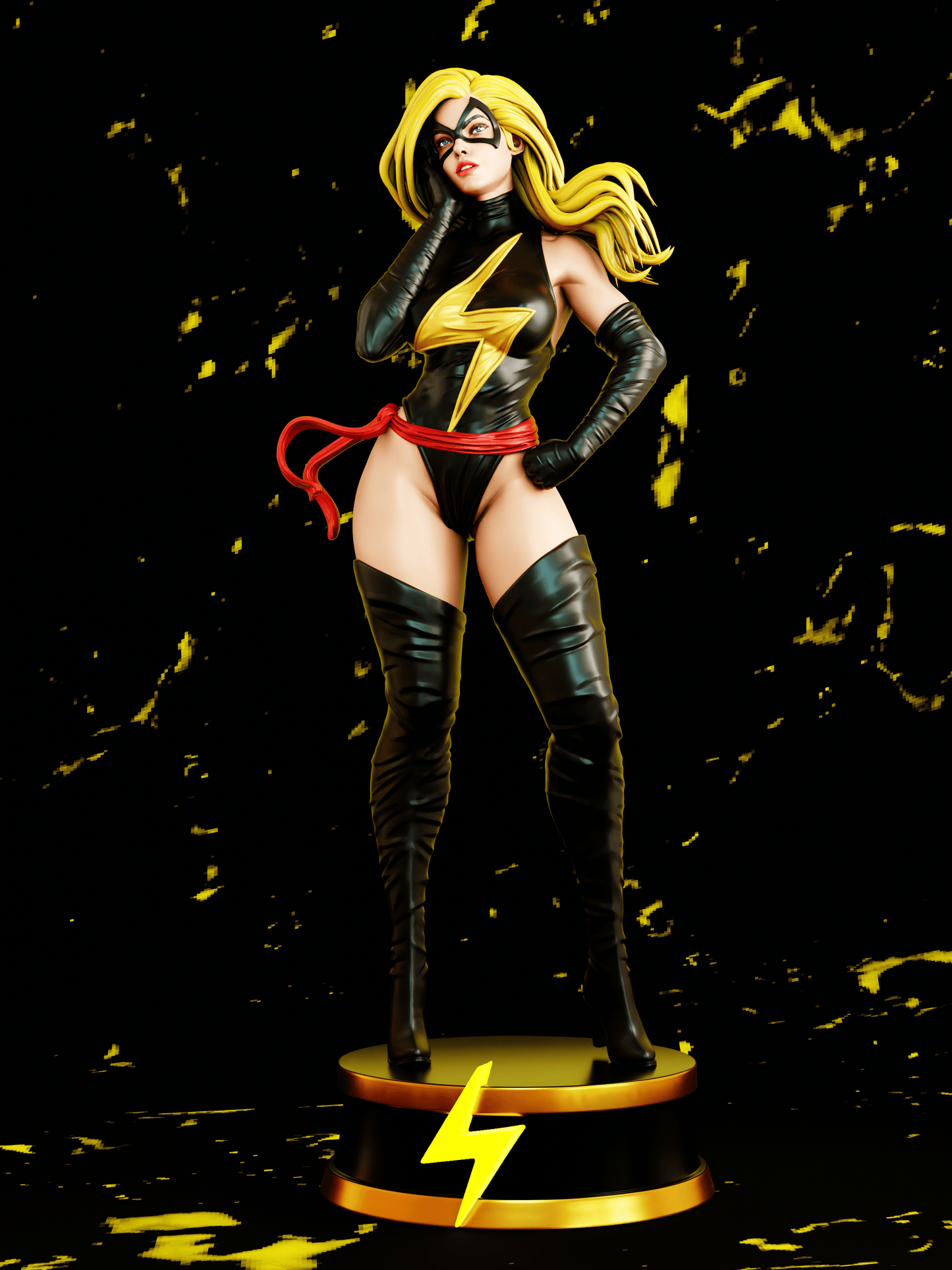 1637 Ms. Marvel NSFW - Carol Denvers - STL 3D Print Files 2