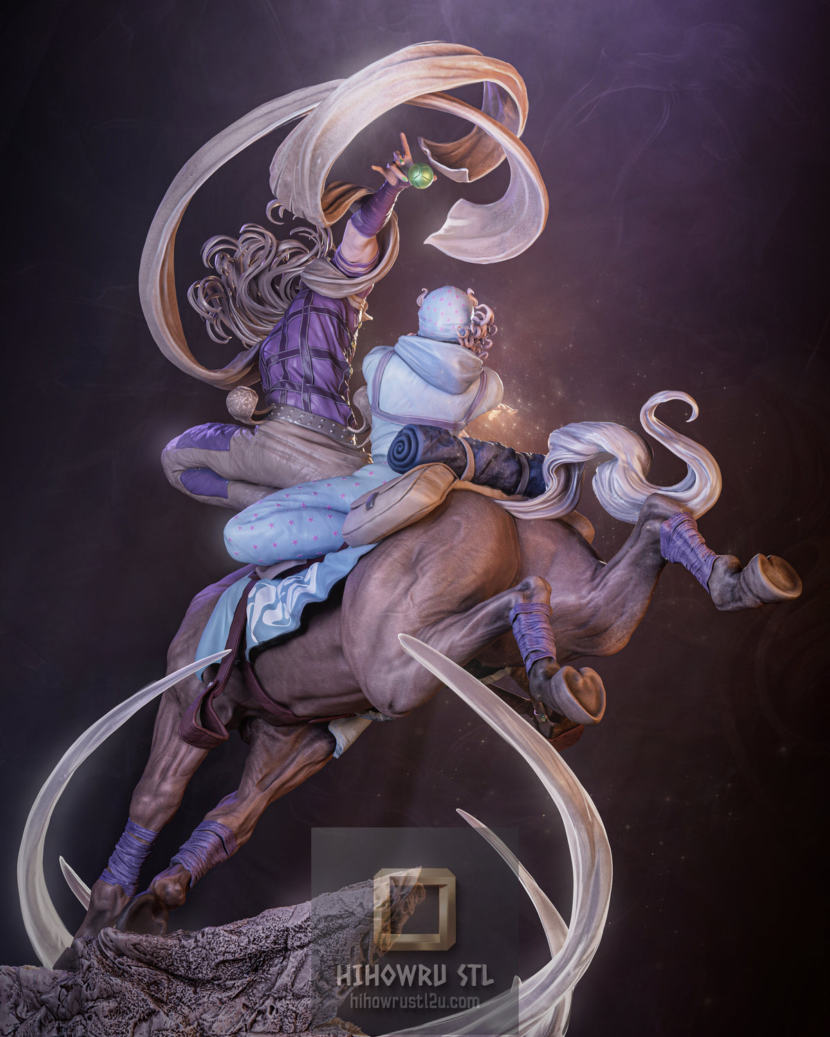5588 Johnny Joestar and Gyro Zeppeli - JoJo's Bizarre Adventure: Steel Ball - STL 3D Print Files