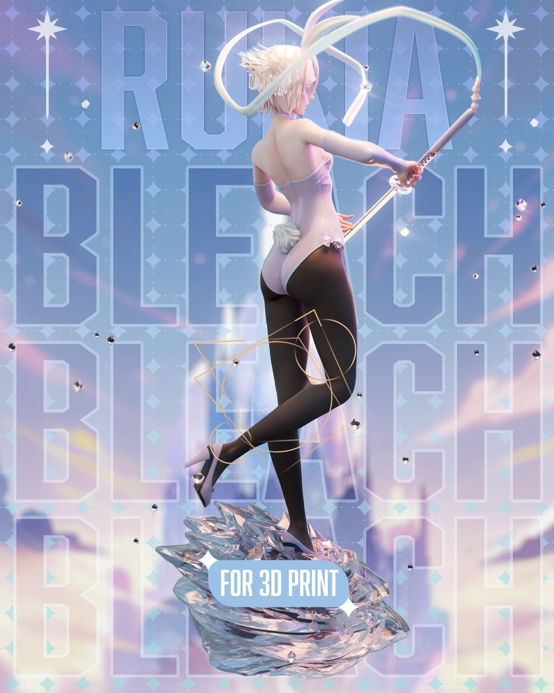 3639 Rukia Kuchiki Bankai - Bleach - STL 3D Print Files