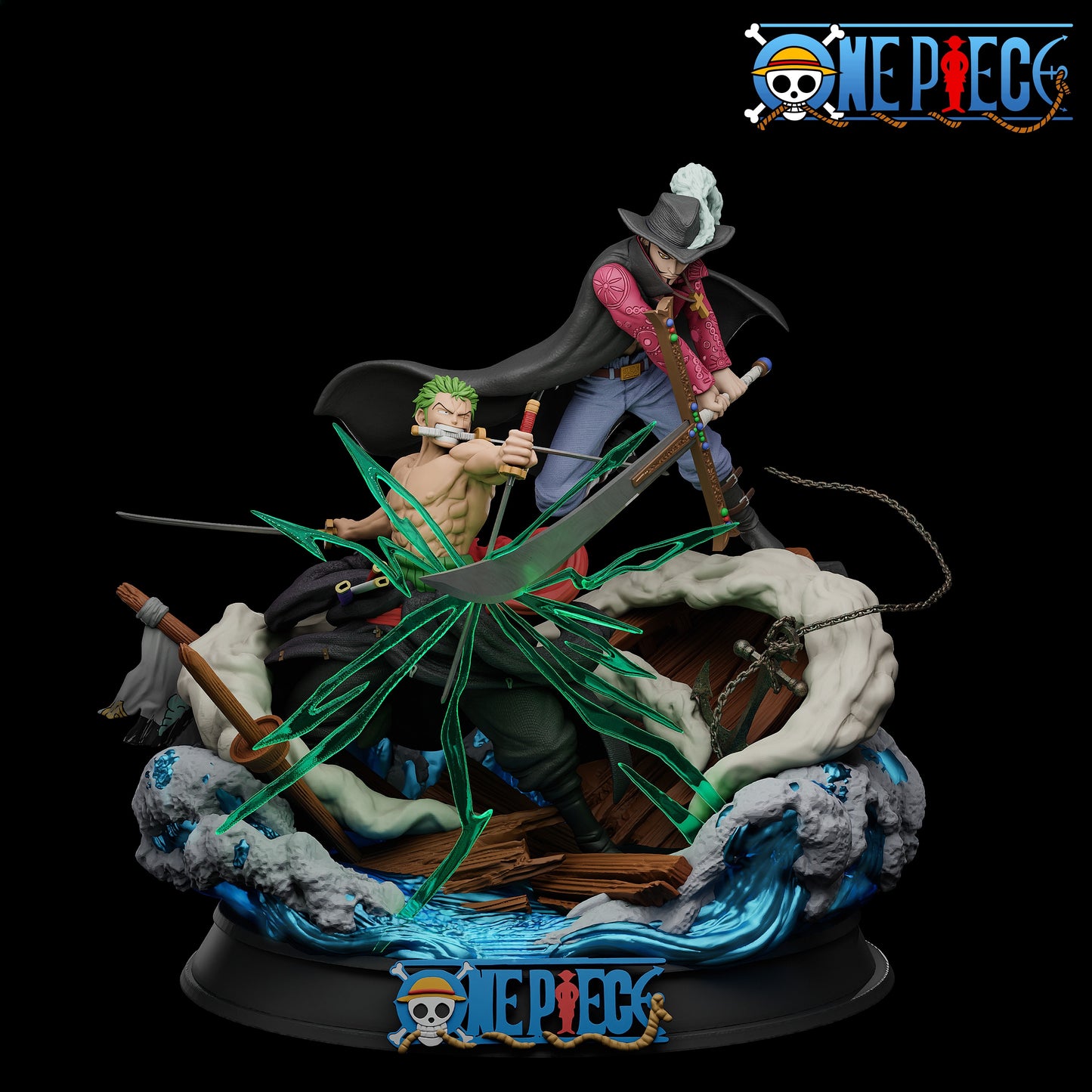 2210 Zoro vs Mihawk - One Piece - STL 3D Print Files