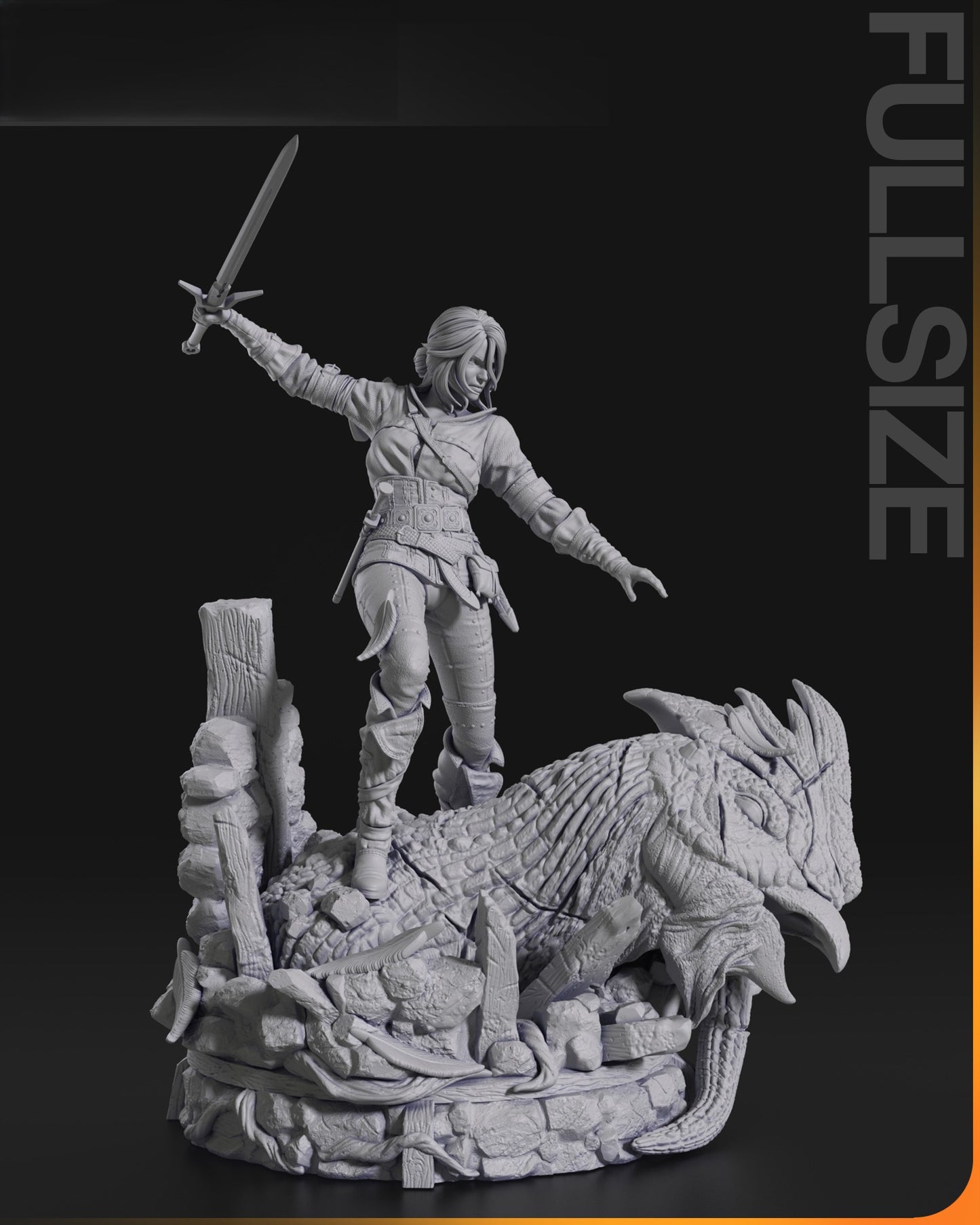 2297 Ciri - The Witcher 3 - STL 3D Print Files