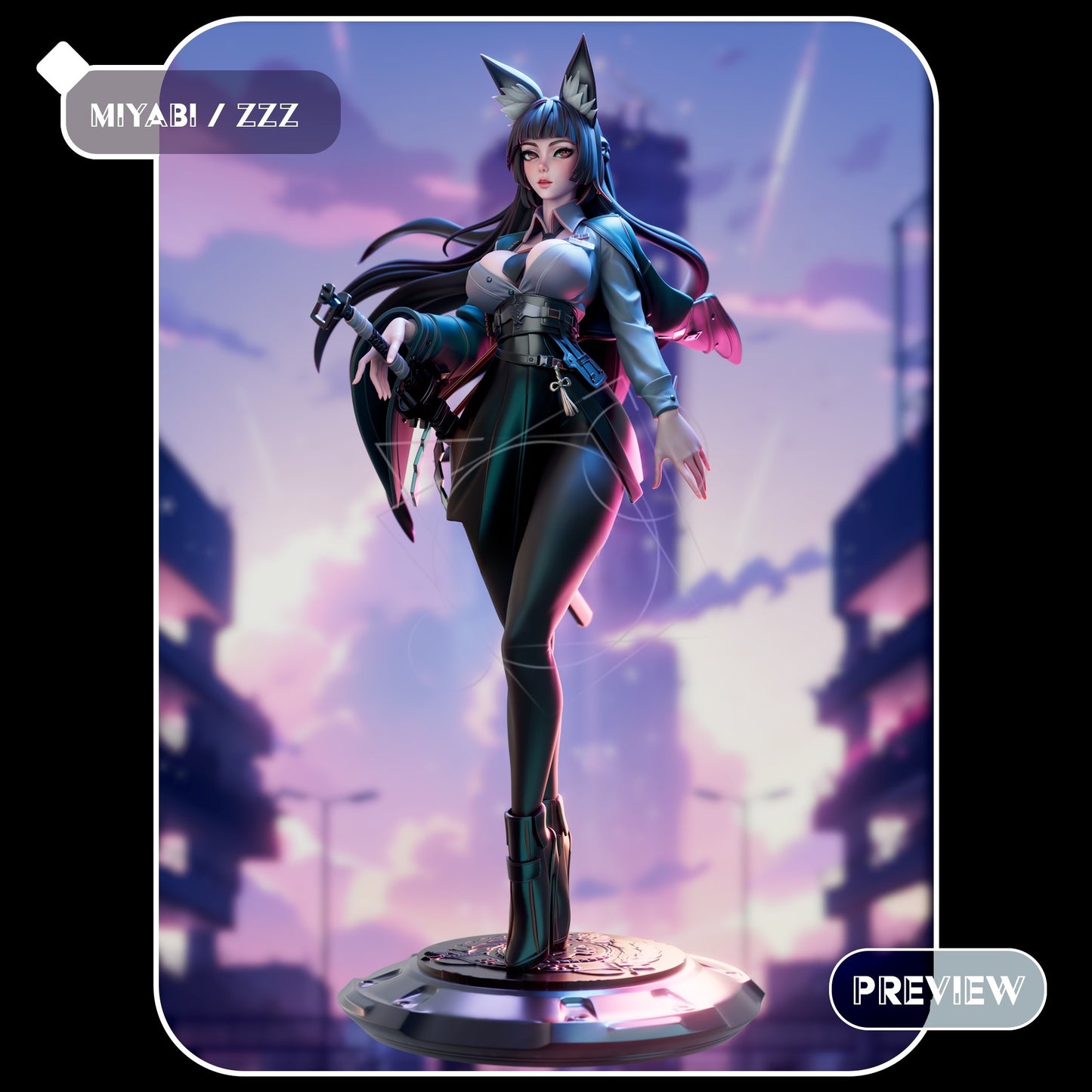3837 Hoshimi Miyabi NSFW - Zenless Zone Zero - STL 3D Print Files