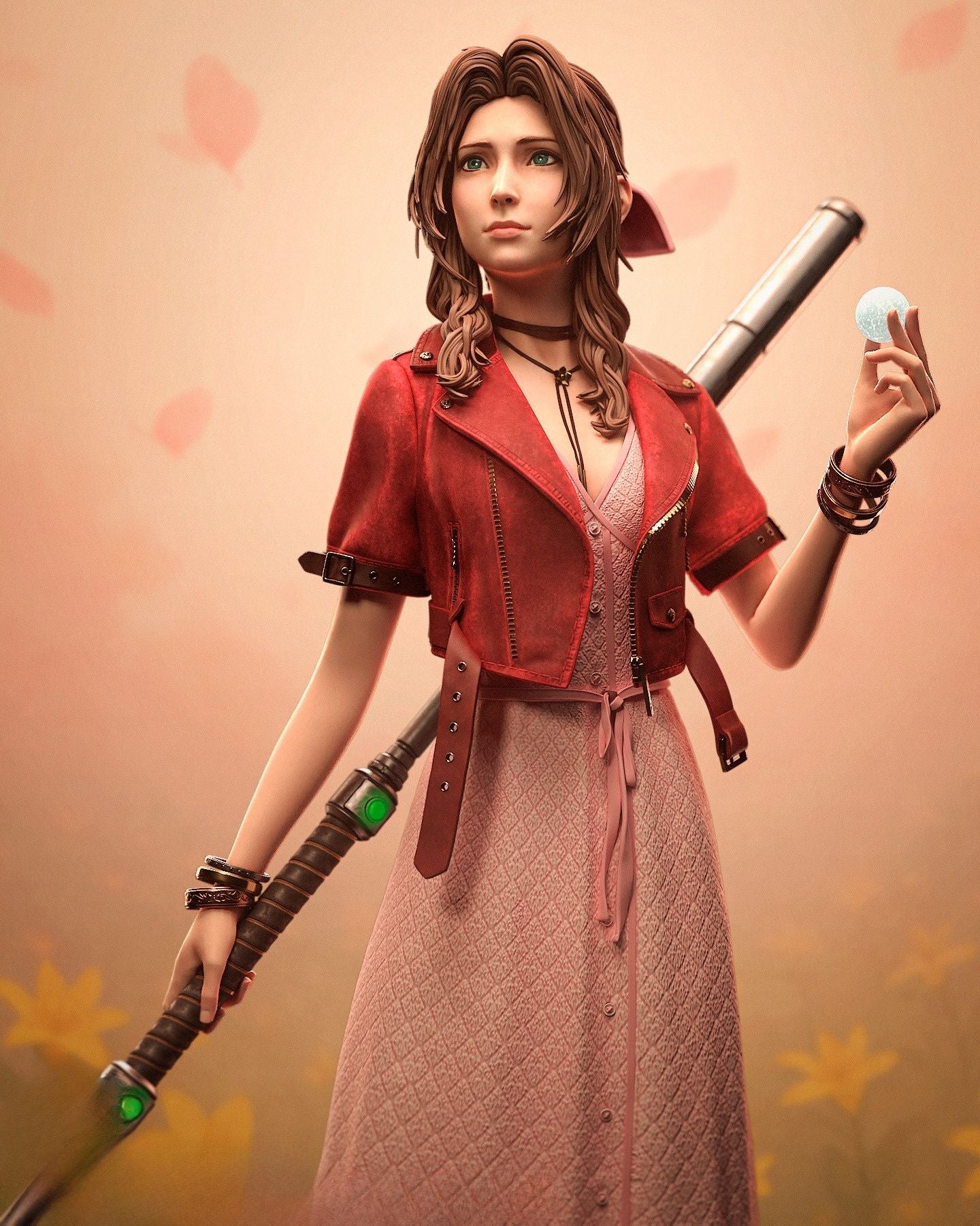 4038 Aerith Gainsborough - Final Fantasy - STL 3D Print Files