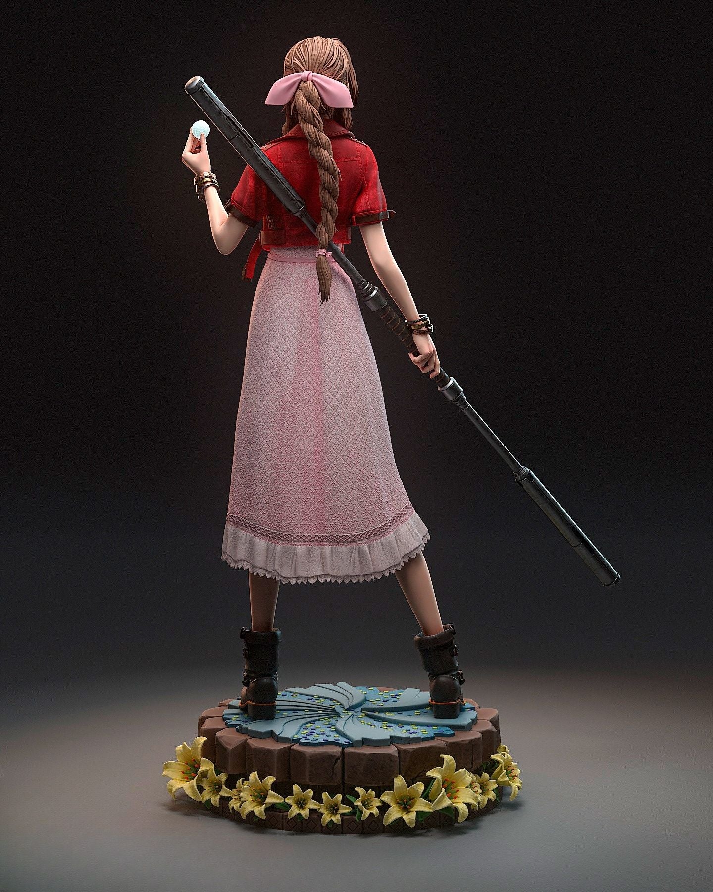4038 Aerith Gainsborough - Final Fantasy - STL 3D Print Files