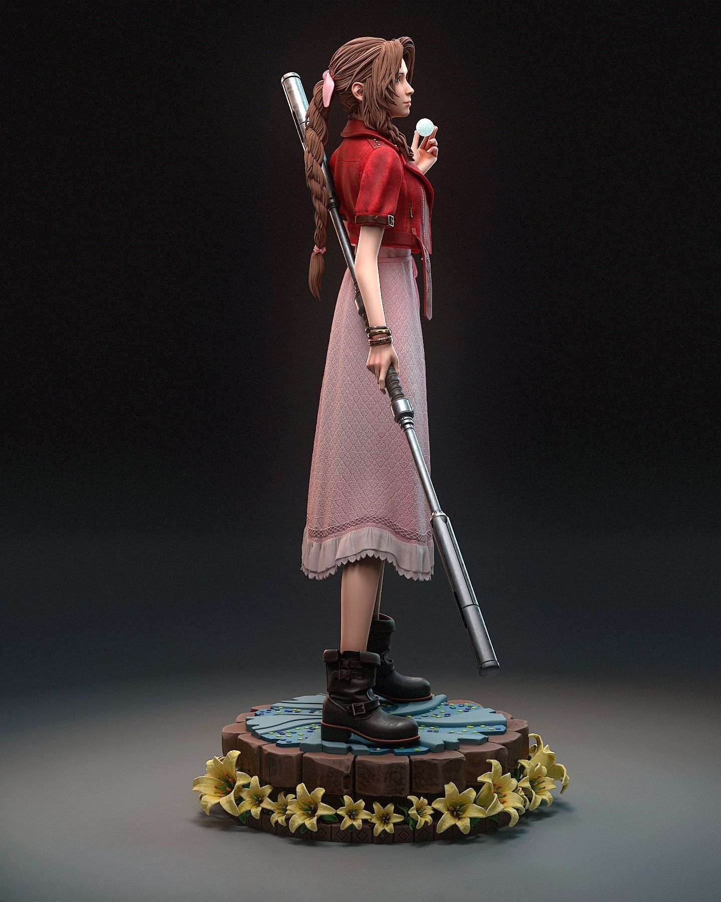 4038 Aerith Gainsborough - Final Fantasy - STL 3D Print Files