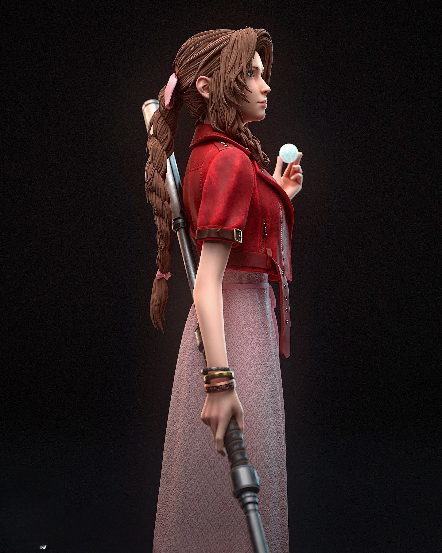 4038 Aerith Gainsborough - Final Fantasy - STL 3D Print Files