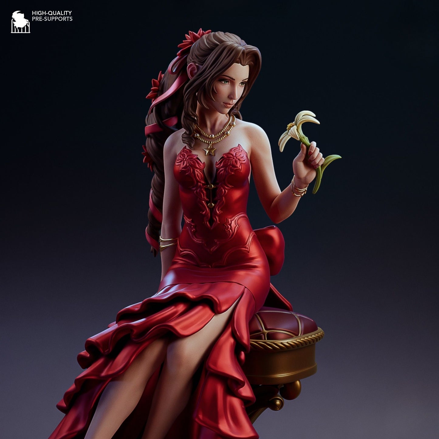 4262 Aerith Gainsborough - Final Fantasy - STL 3D Print Files