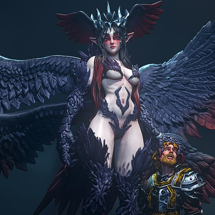 2878 Giant Imperial Harpy NSFW - STL 3D Print Files