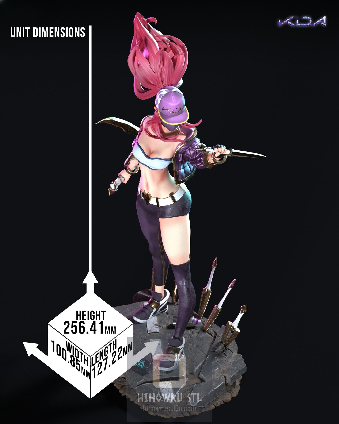 4311 Akali - K/DA  - STL 3D Print Files