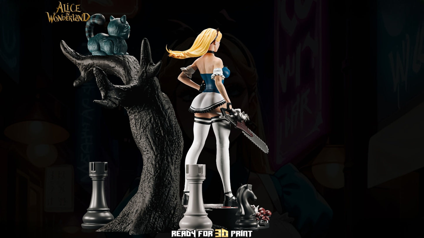 3919 Alice NSFW - Alice in Wonderland - STL 3D Print Files