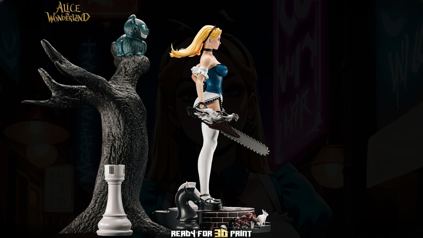 3919 Alice NSFW - Alice in Wonderland - STL 3D Print Files
