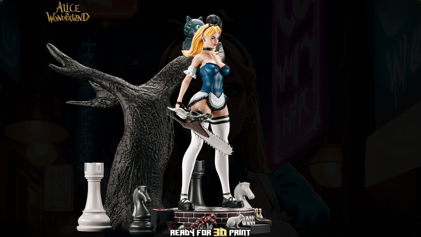3919 Alice NSFW - Alice in Wonderland - STL 3D Print Files