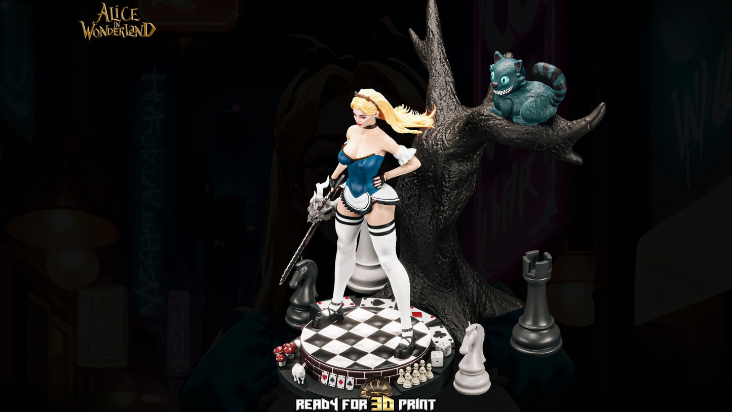 3919 Alice NSFW - Alice in Wonderland - STL 3D Print Files