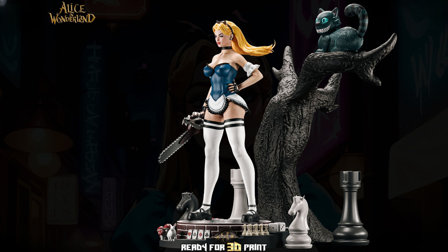 3919 Alice NSFW - Alice in Wonderland - STL 3D Print Files