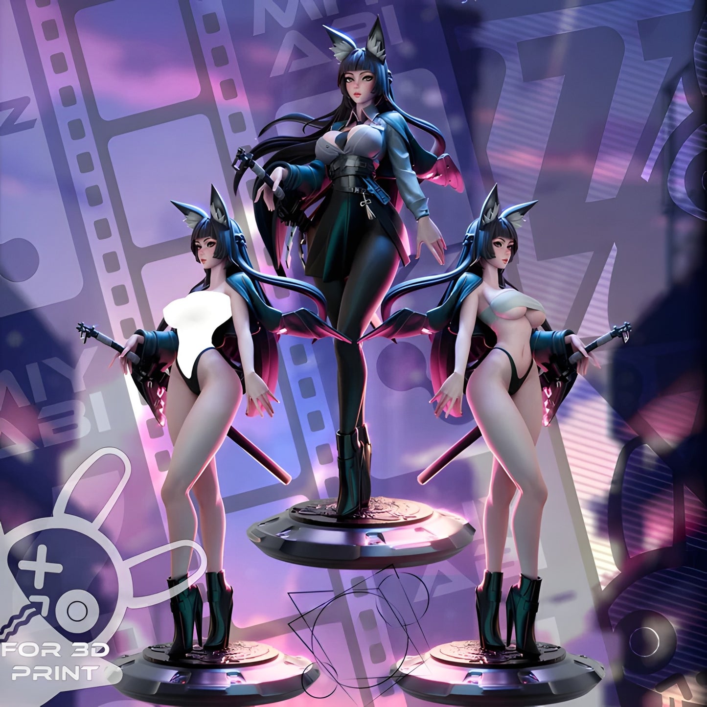 3837 Hoshimi Miyabi NSFW - Zenless Zone Zero - STL 3D Print Files