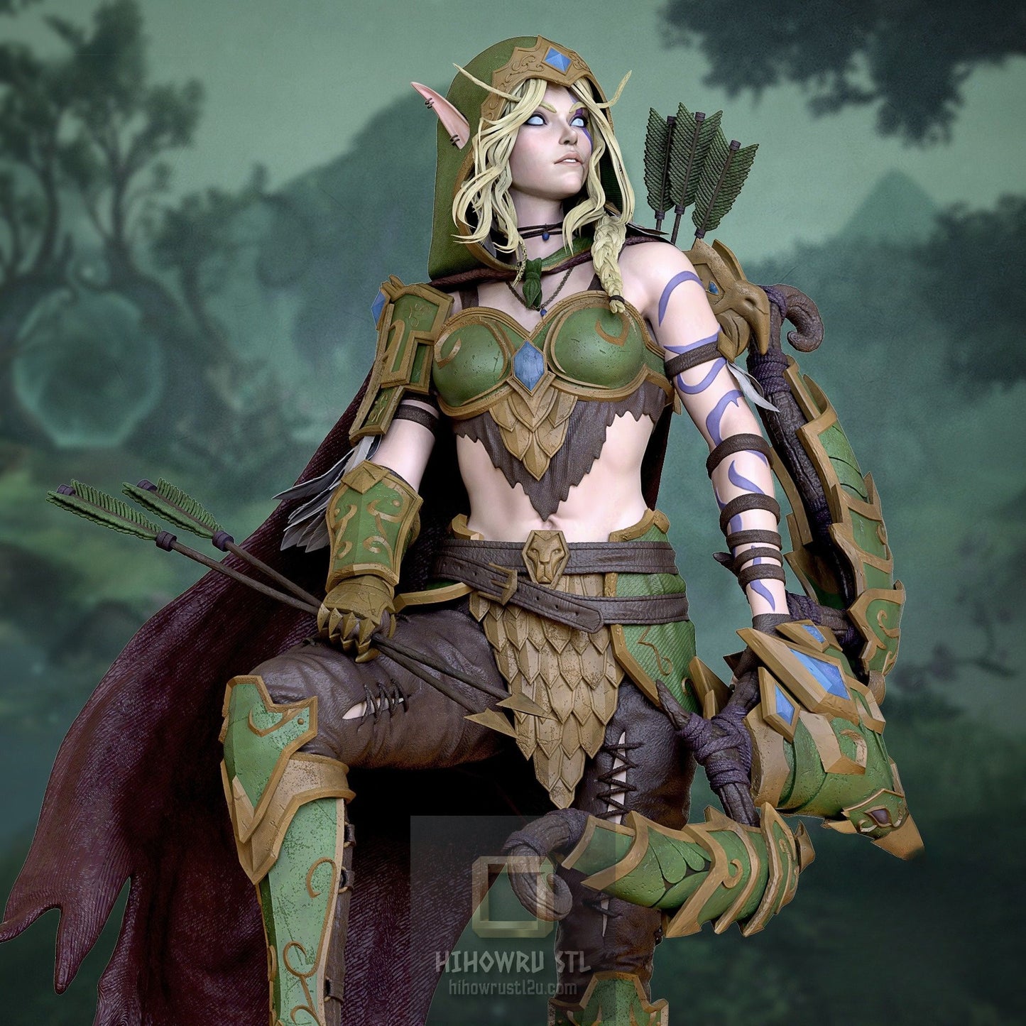 4929 Alleria Windrunner NSFW - WOW - STL 3D Print Files