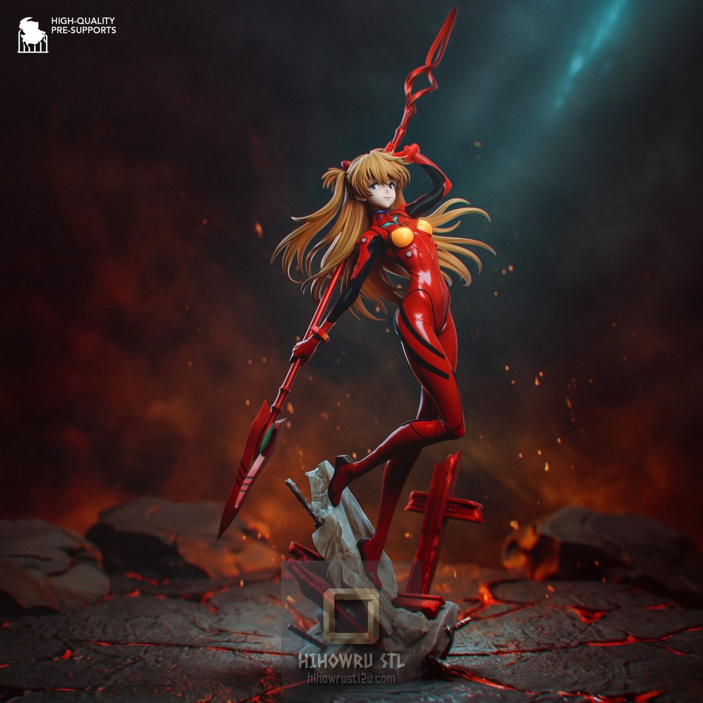 5291 Asuka Langley Soryu - Neon Genesis Evangelion - STL 3D Print Files
