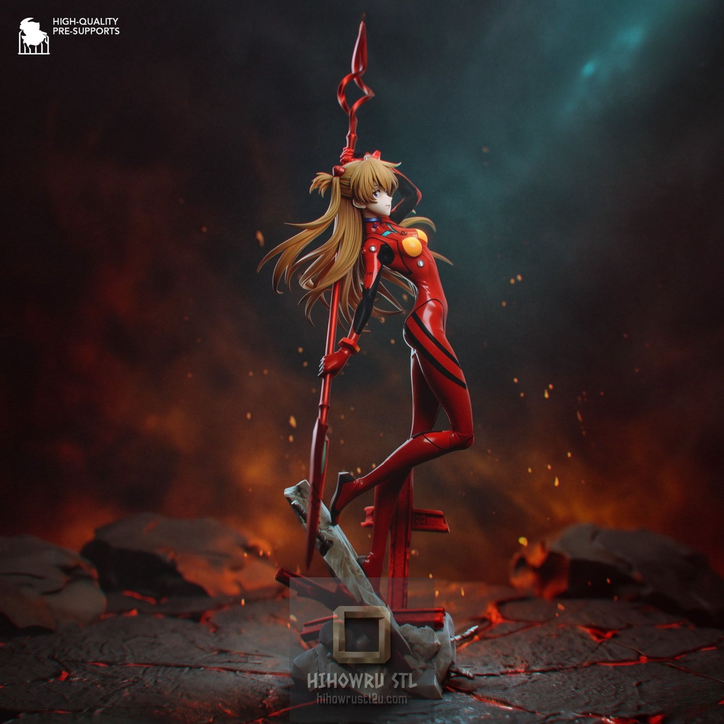 5291 Asuka Langley Soryu - Neon Genesis Evangelion - STL 3D Print Files