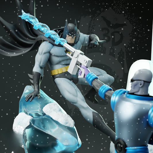 3423 Batman VS Mr. Freeze Diorama - DC COMICS - STL 3D Print Files