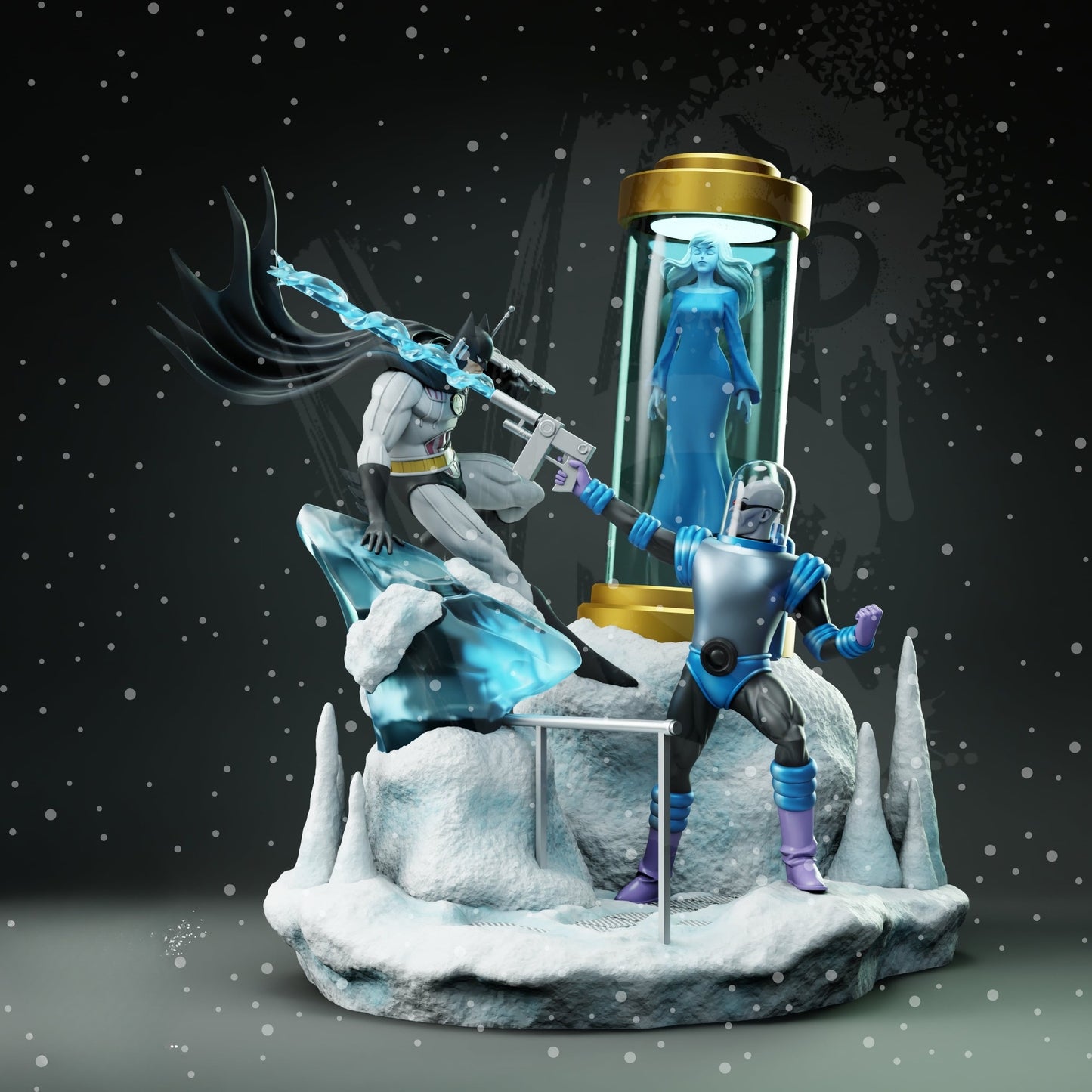 3423 Batman VS Mr. Freeze Diorama - DC COMICS - STL 3D Print Files