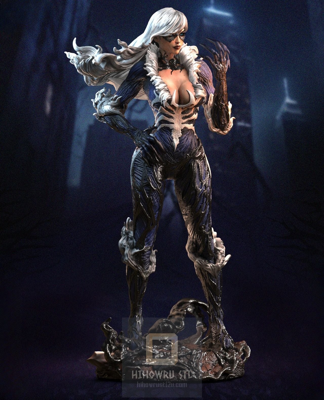 4465 Venomized Black Cat - Marvel Comics - STL 3D Print Files