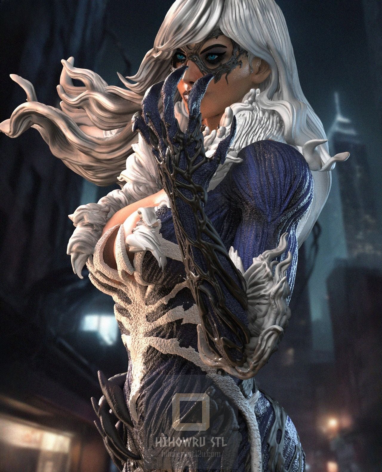 4465 Venomized Black Cat - Marvel Comics - STL 3D Print Files