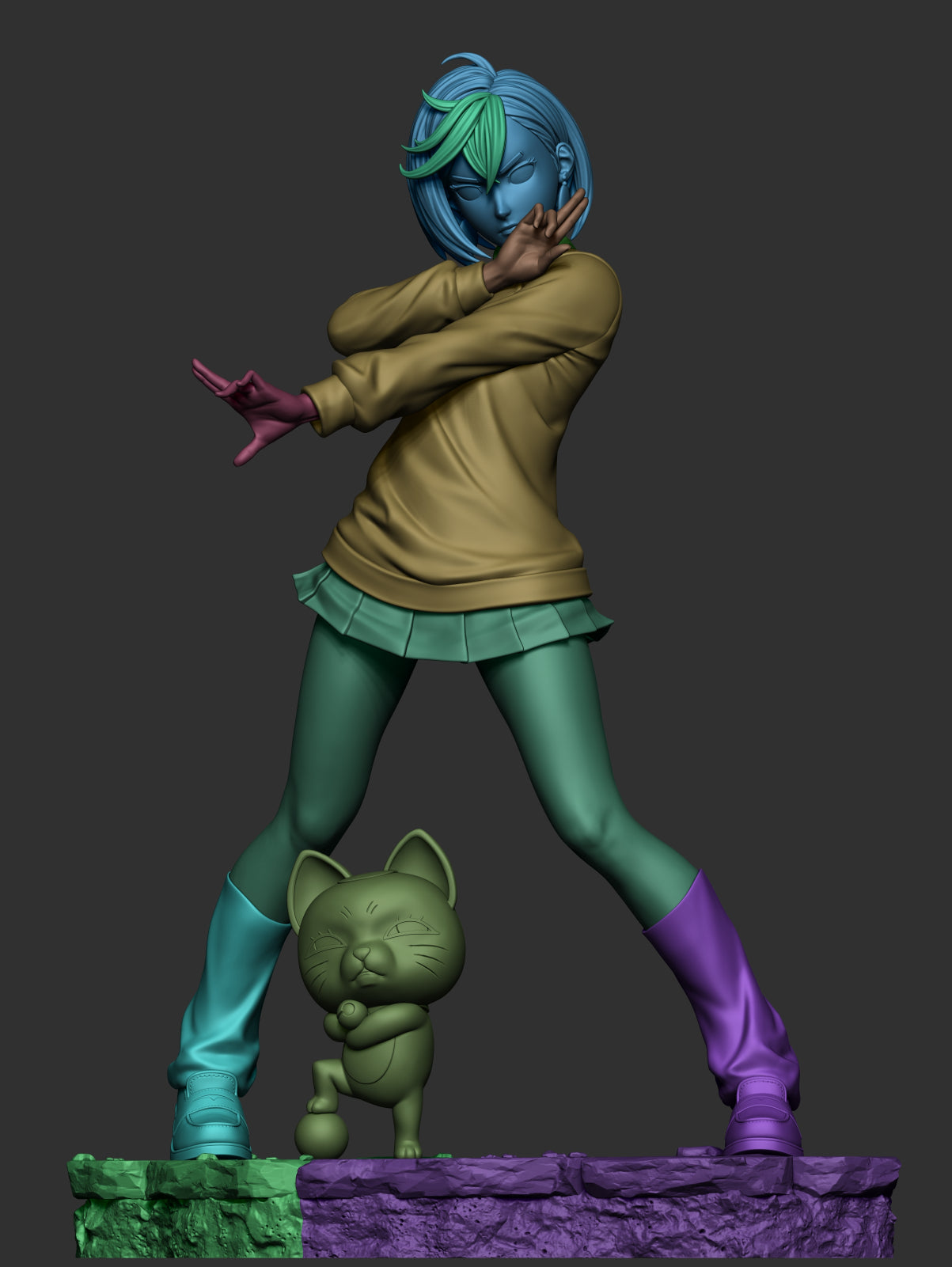 3923 Momo Ayase - Dandadan - STL 3D Print Files