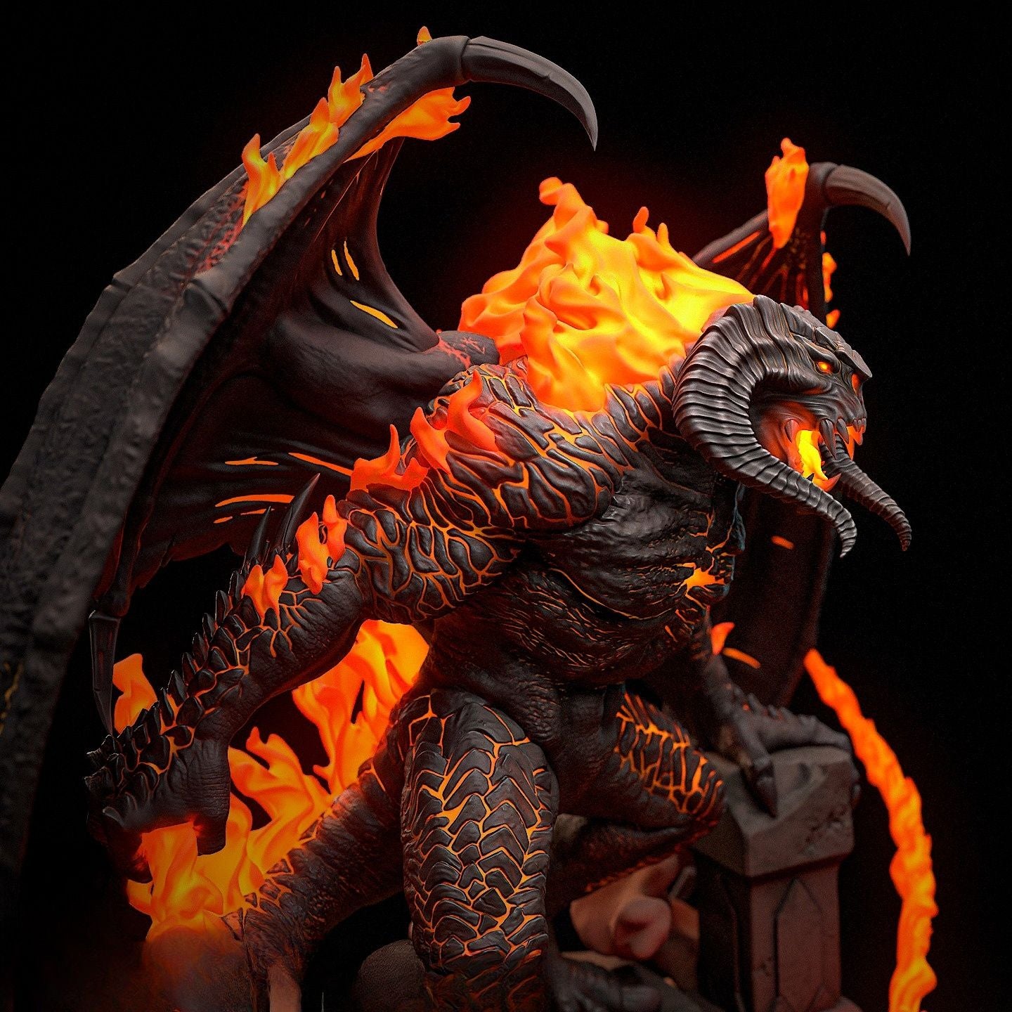 3940 Balrog - The Lord of the Rings  - STL 3D Print Files