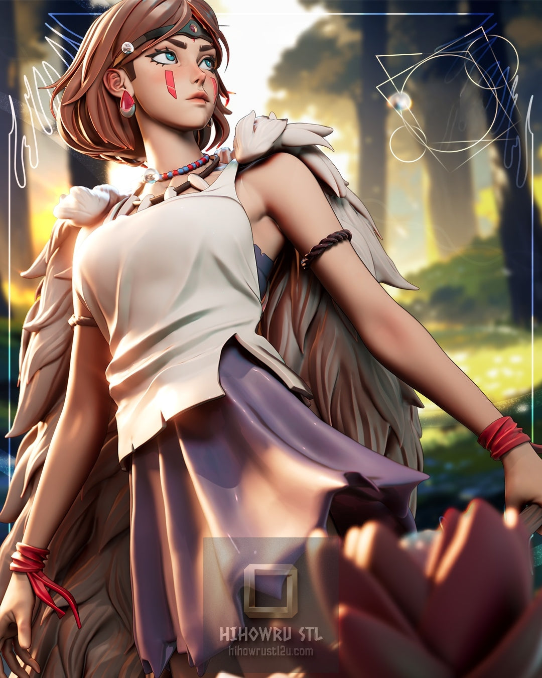 5147 Princess Mononoke - STL 3D Print Files