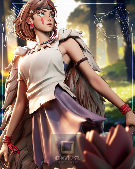 5147 Princess Mononoke - STL 3D Print Files