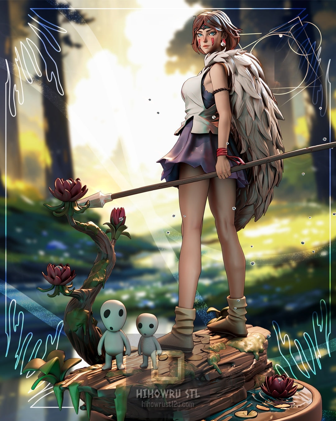 5147 Princess Mononoke - STL 3D Print Files