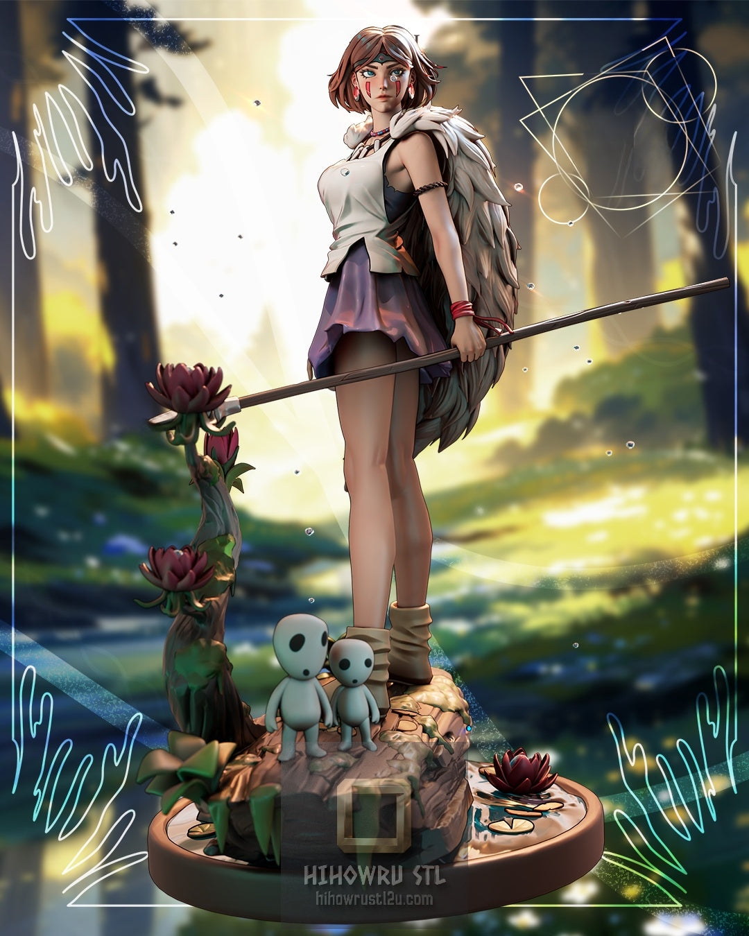 5147 Princess Mononoke - STL 3D Print Files