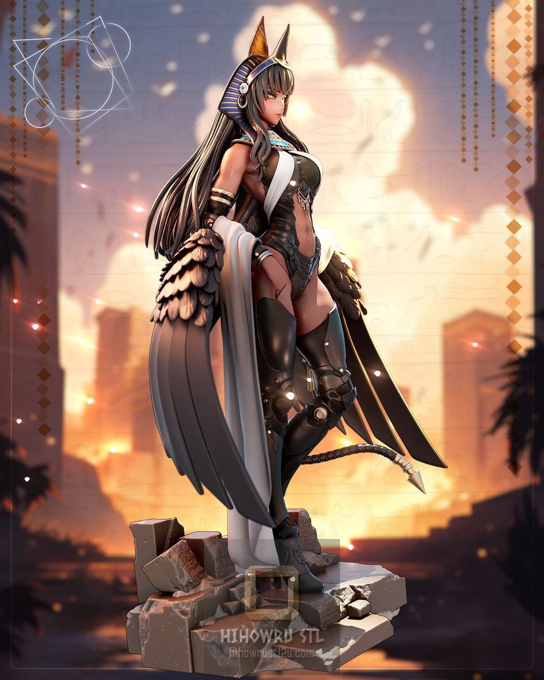 5013 Priestess Mecha Pharaoh- STL 3D Print Files