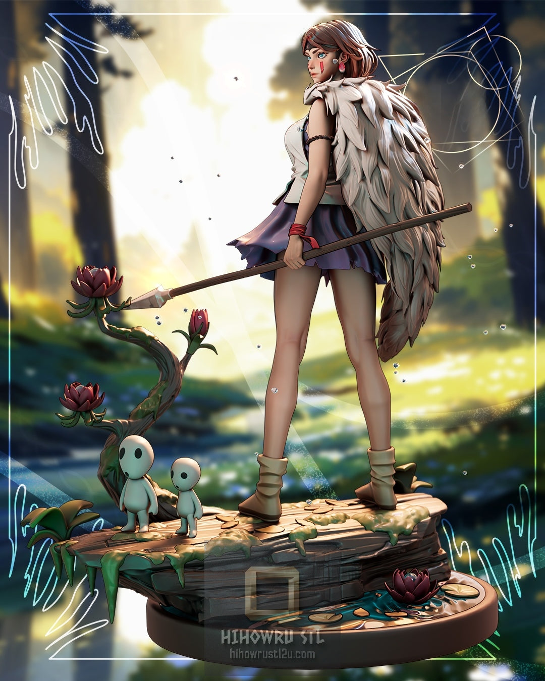 5147 Princess Mononoke - STL 3D Print Files