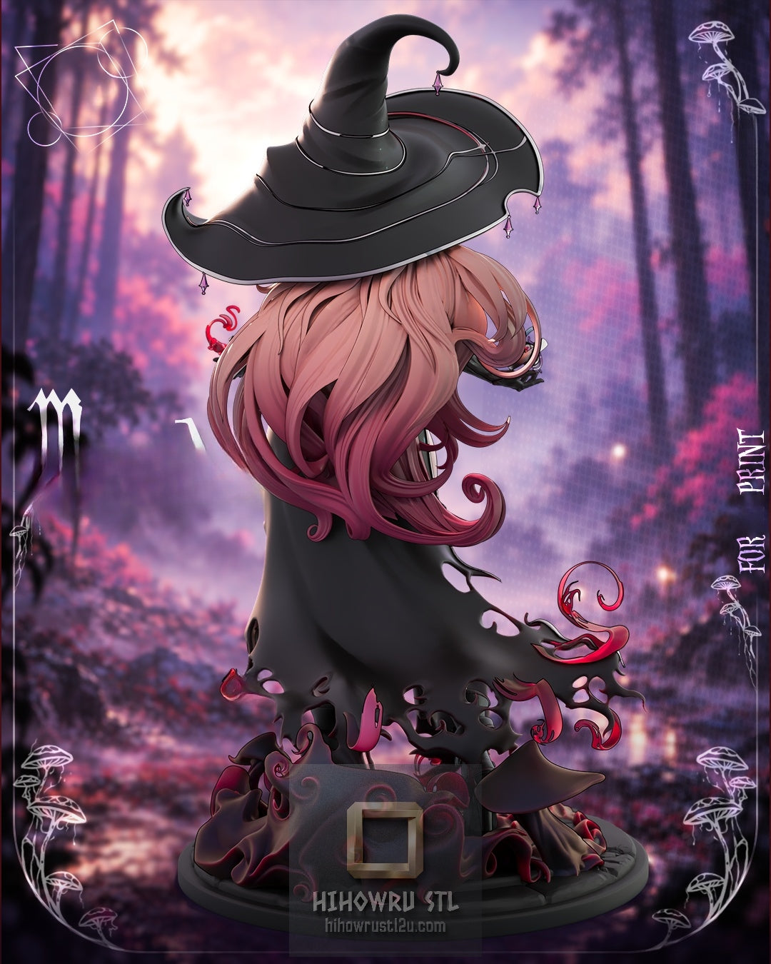 5607 Mycena Witch - STL 3D Print Files