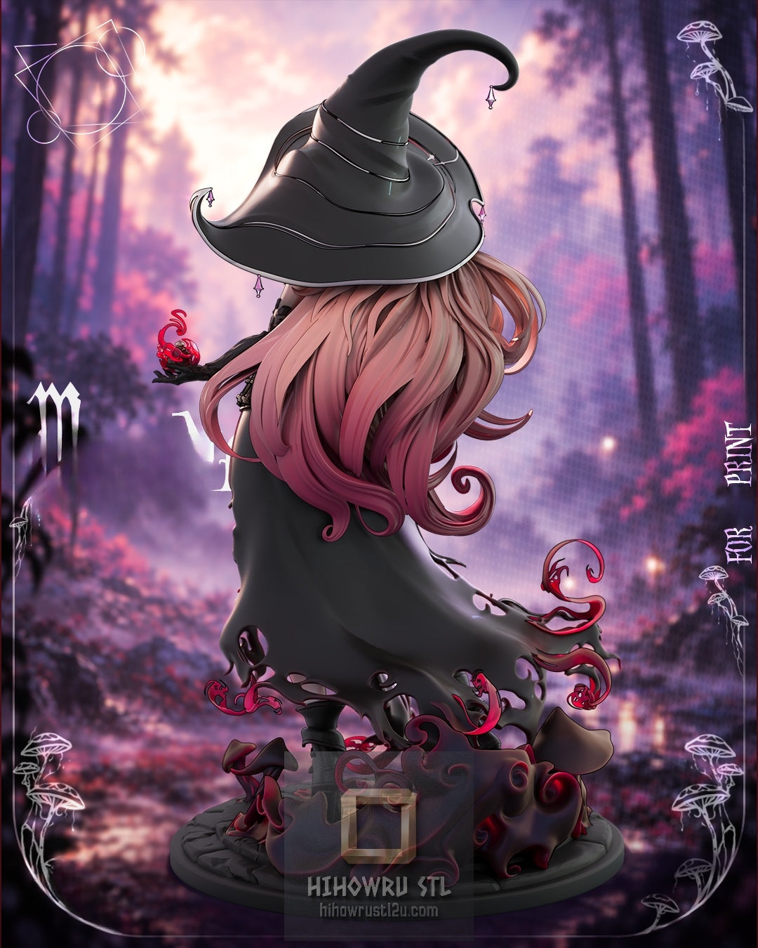 5607 Mycena Witch - STL 3D Print Files