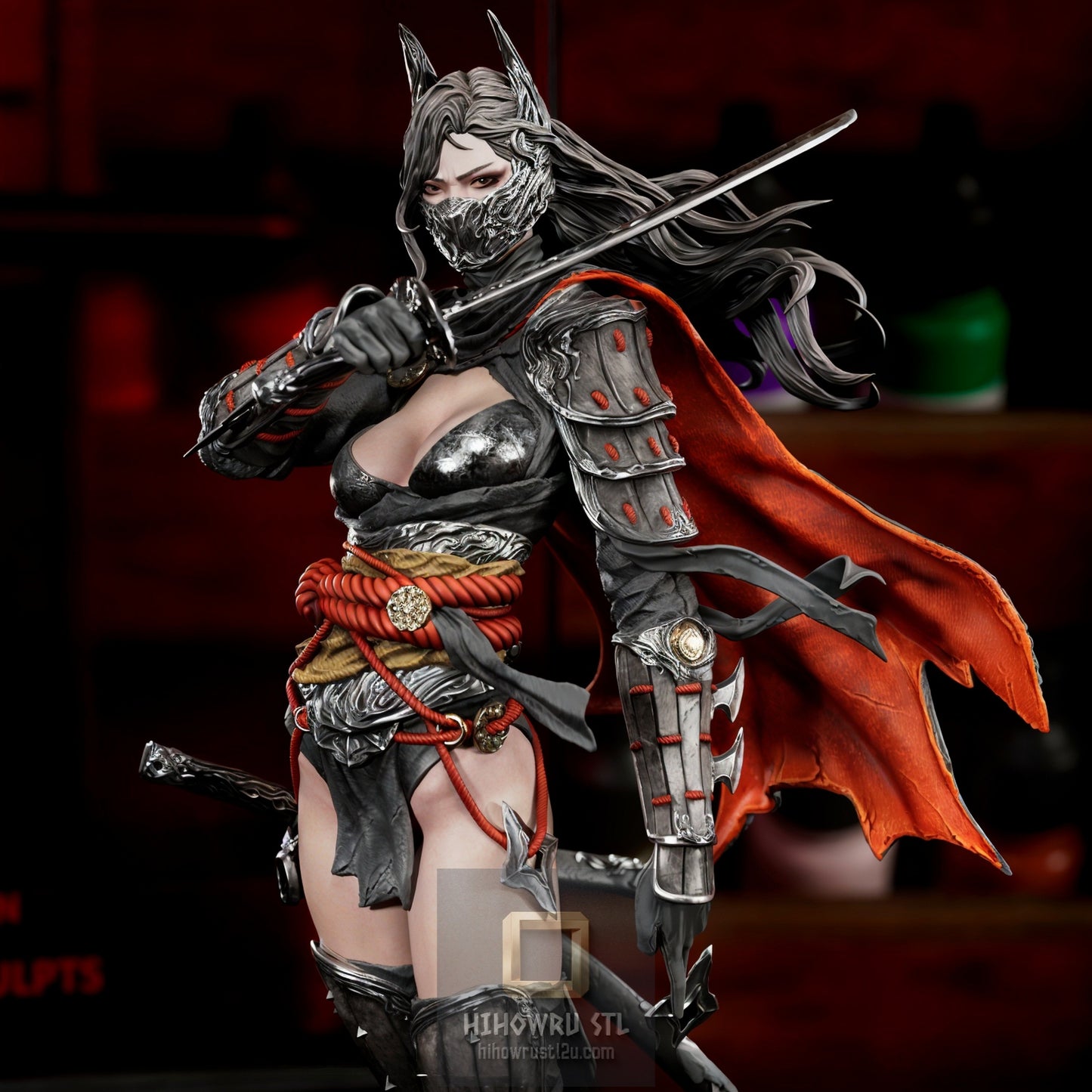 5448 Batgirl Samurai - STL 3D Print Files