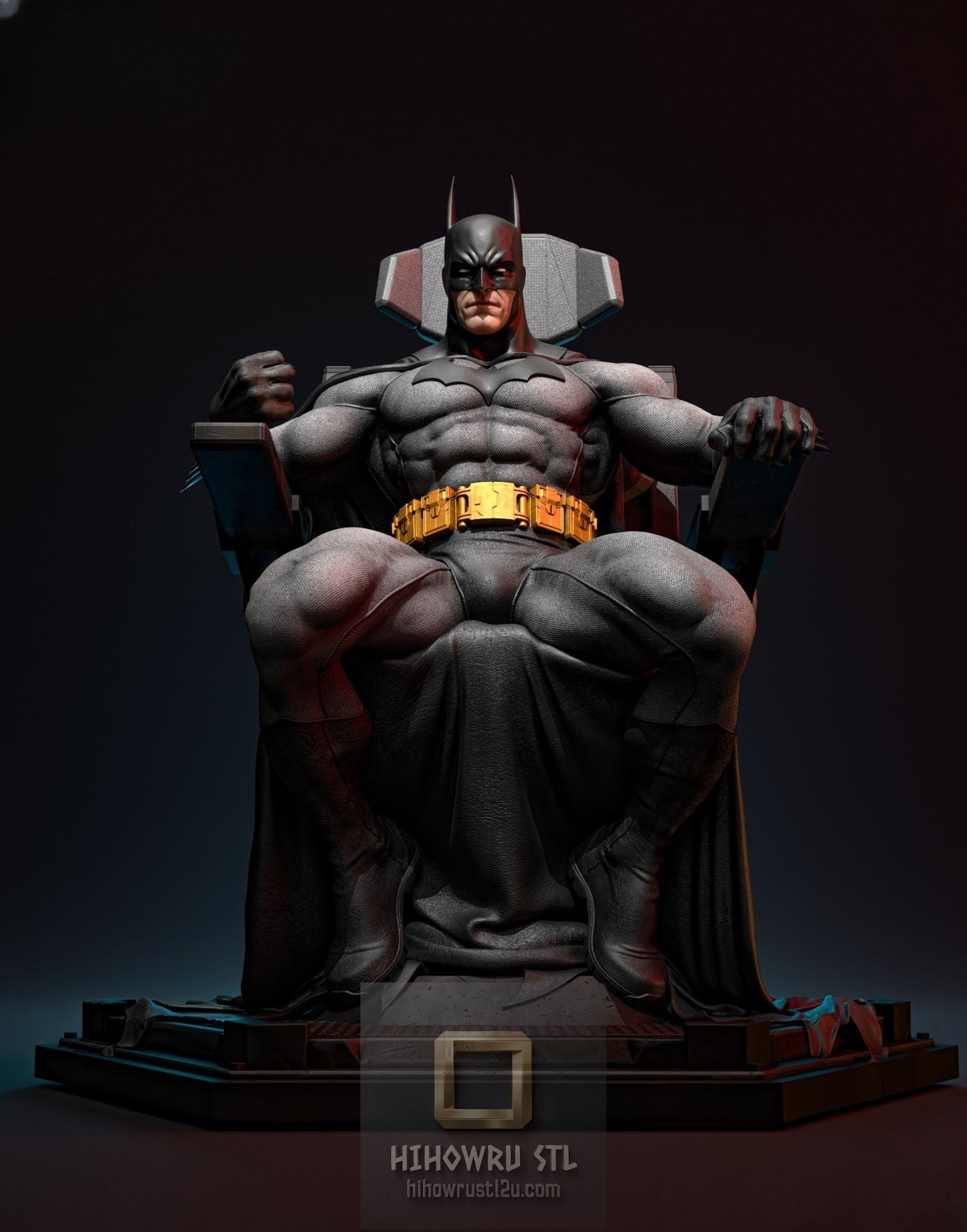 5192 Batman On Throne - DC Comics - STL 3D Print Files