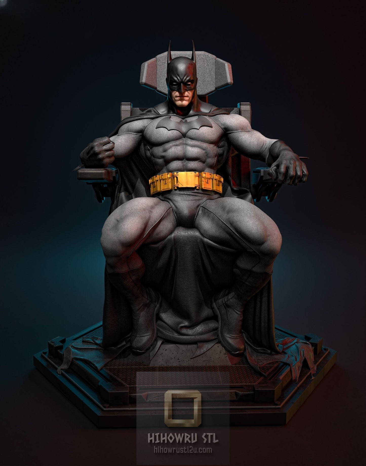 5192 Batman On Throne - DC Comics - STL 3D Print Files