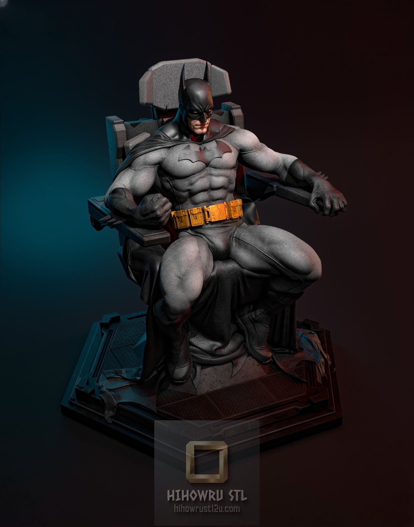 5192 Batman On Throne - DC Comics - STL 3D Print Files