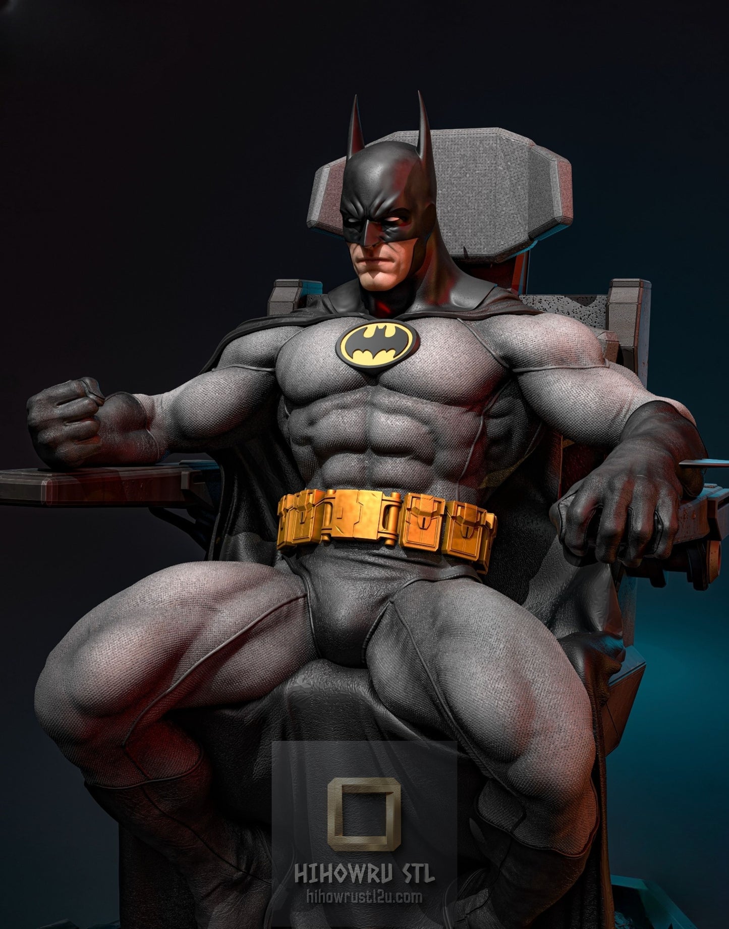 5192 Batman On Throne - DC Comics - STL 3D Print Files