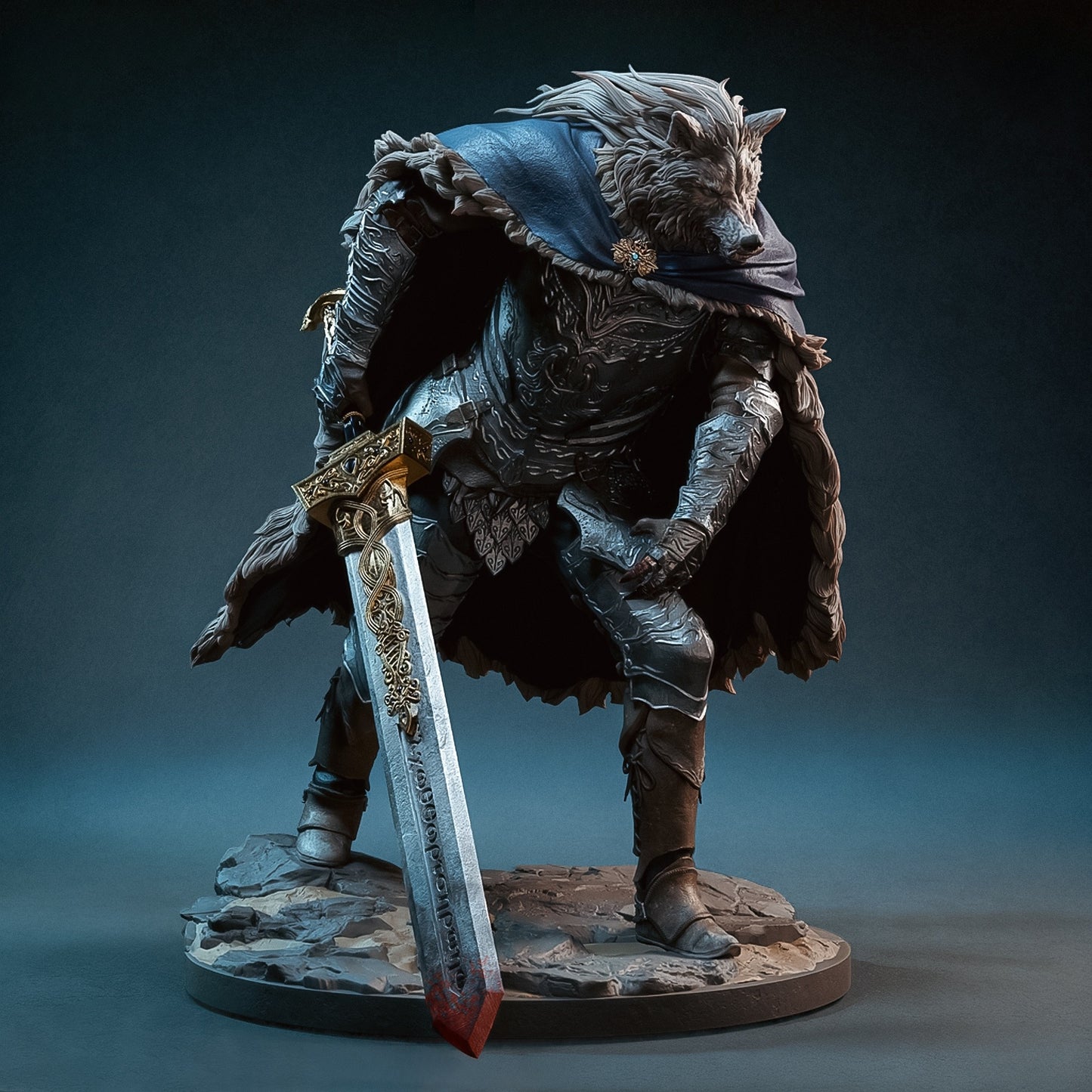 3551 Blaidd the Half-Wolf - Elden Ring - STL 3D Print Files