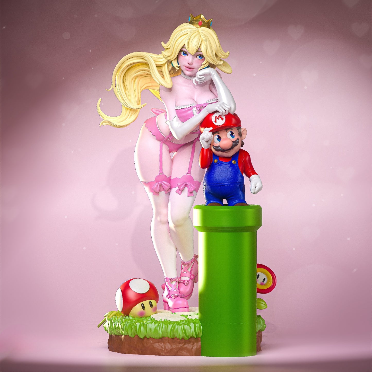 3388 Princes Peach - Super Mario Bros - STL 3D Print Files